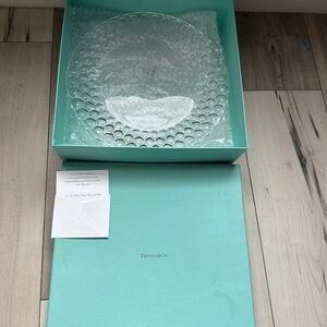 Tiffany & Co. Clear Glass Decorative Plate